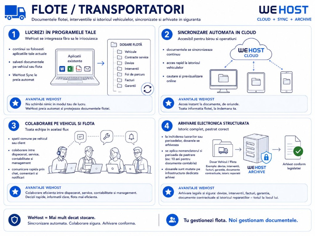 Flote / Transportatori — infografic WeHost